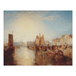 Póster J.M.W. Turner: Porto de Dieppe Arte Romântica Fina