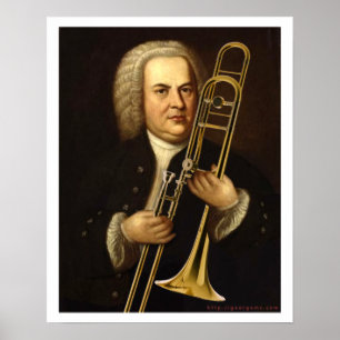 Póster J.S. Bach com Trombone