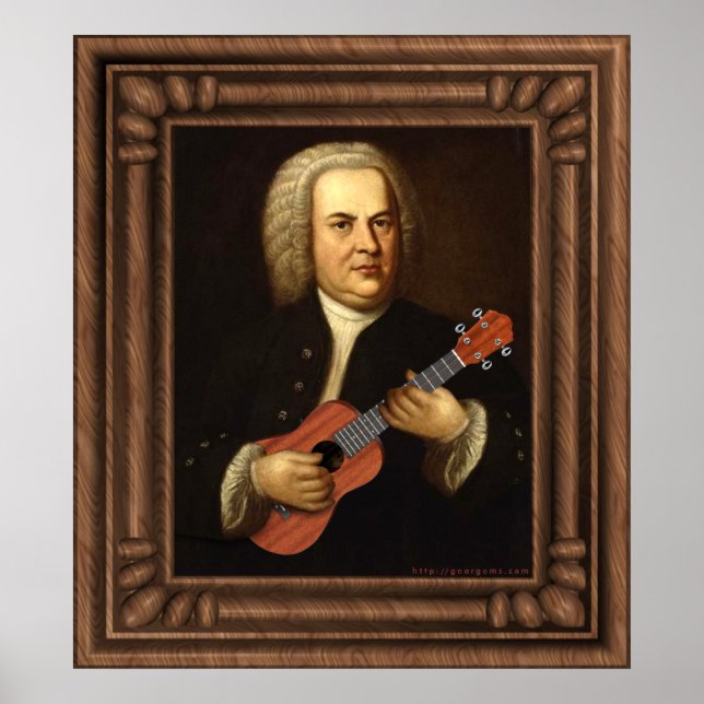 Póster J.S. Bach em Uke (Frente)