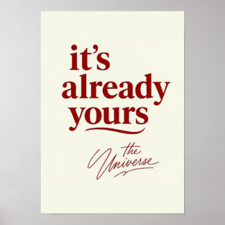 Poster Já É Seu – Manifestação Inspiradora 