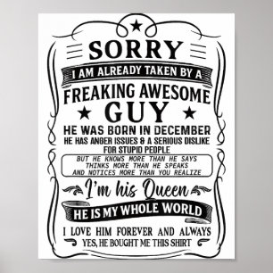Poster Já Estou Tomado Por Cara Incrível Nasceu Em