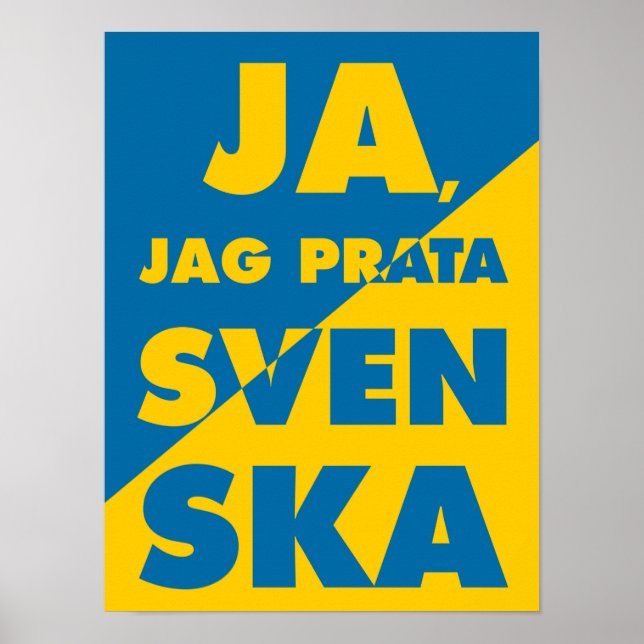 Poster Ja, Jag Prata Svenska, sim eu falo sueco (Frente)