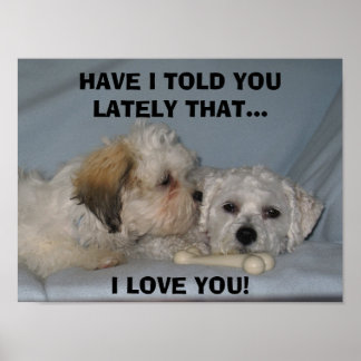 PÓSTER JÁ LHE DISSE QUE... EU AMO...