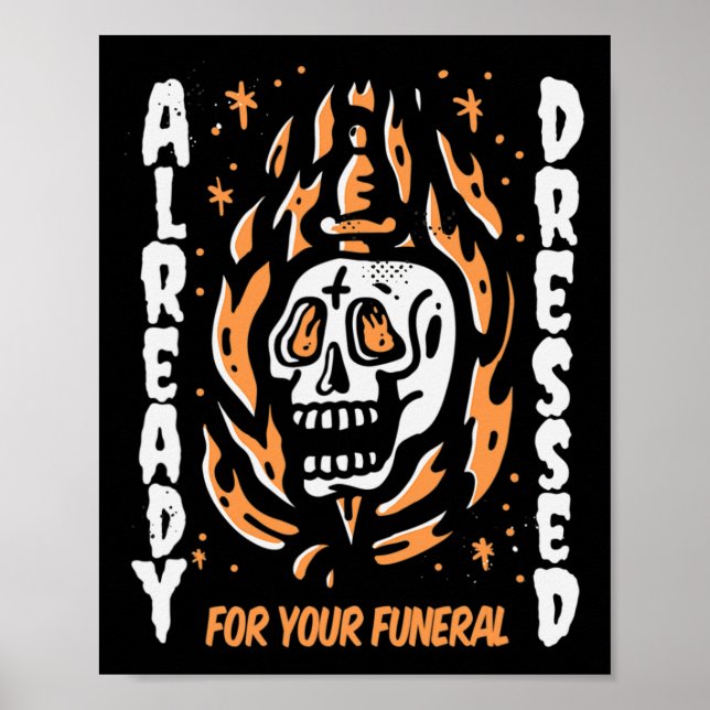Poster Já Vestido Para o Seu Funeral de Halloween  (Frente)
