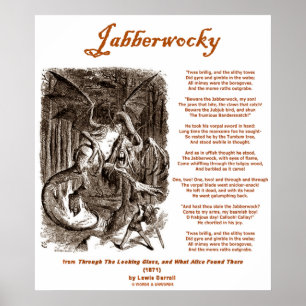 Póster Jabberwocky (Lewis Carroll Através De Vidro De Olh