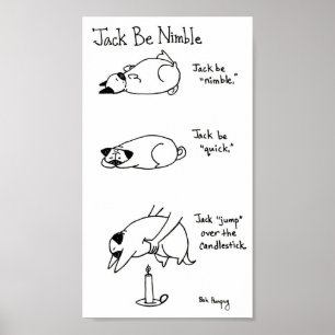 Póster Jack Be Nimble, Versão Pug