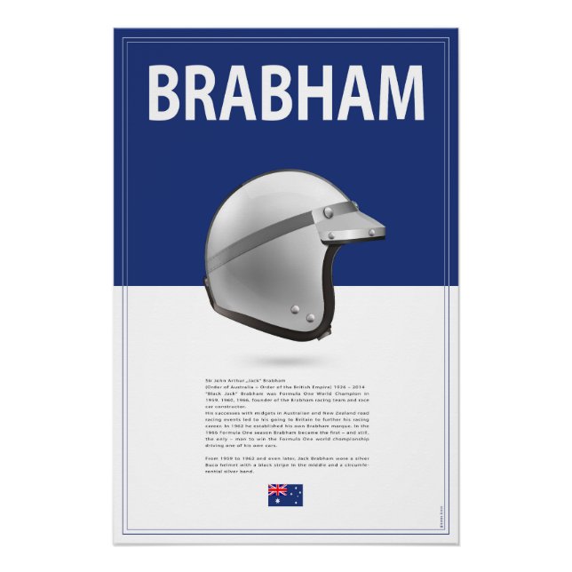 Póster Jack Brabham Helmet (Frente)