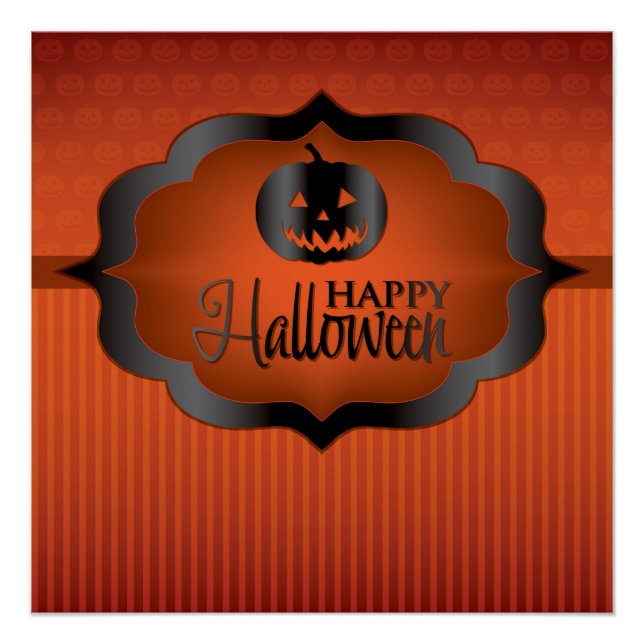 Póster Jack de laranja do Halloween o'lantern (Frente)