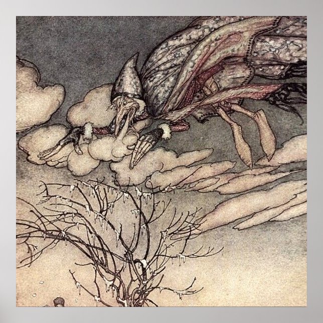 Poster "Jack Frost" por Arthur Rackham (Frente)