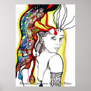 Póster Jack in the box Girl Portrait