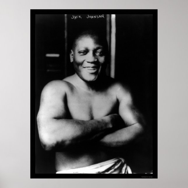 Poster Jack Johnson Boxing 1915 (Frente)