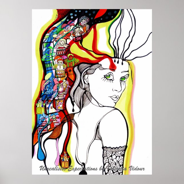 Póster Jack na caixa Moça Retrato (Frente)