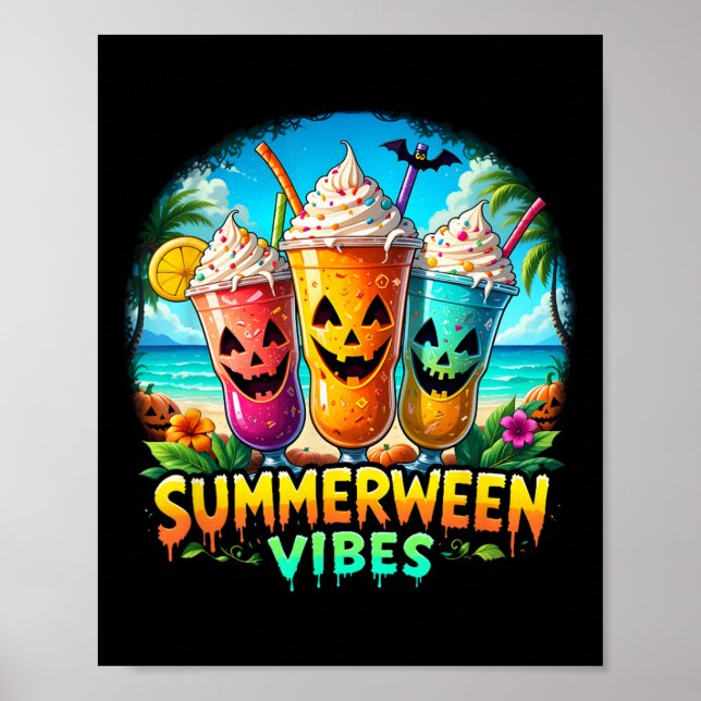 Poster Jack-o-lantern Summerentre Vibes Skeleton Summer W (Frente)
