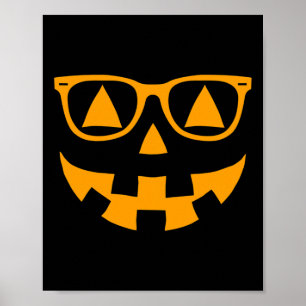 Poster Jack O Lanterna Rosto Óculos escuros Halloween P