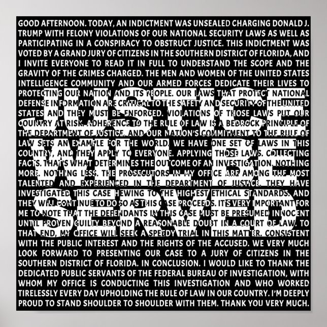 Poster Jack Smith Anti Trump Indicativo Político Citação (Frente)