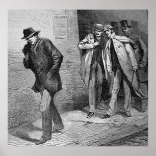 Póster Jack the Ripper o assassino de Whitechapel