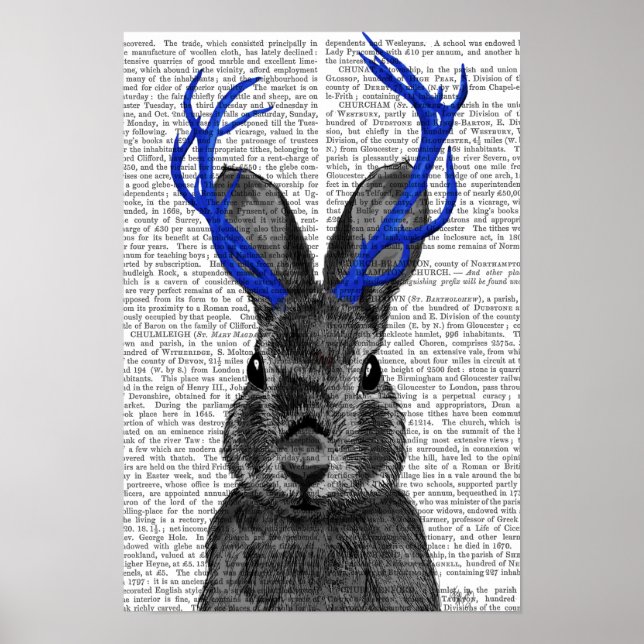 Póster Jackalope com os Blue Antlers (Frente)