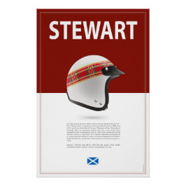 Póster Jackie Stewart Helmet