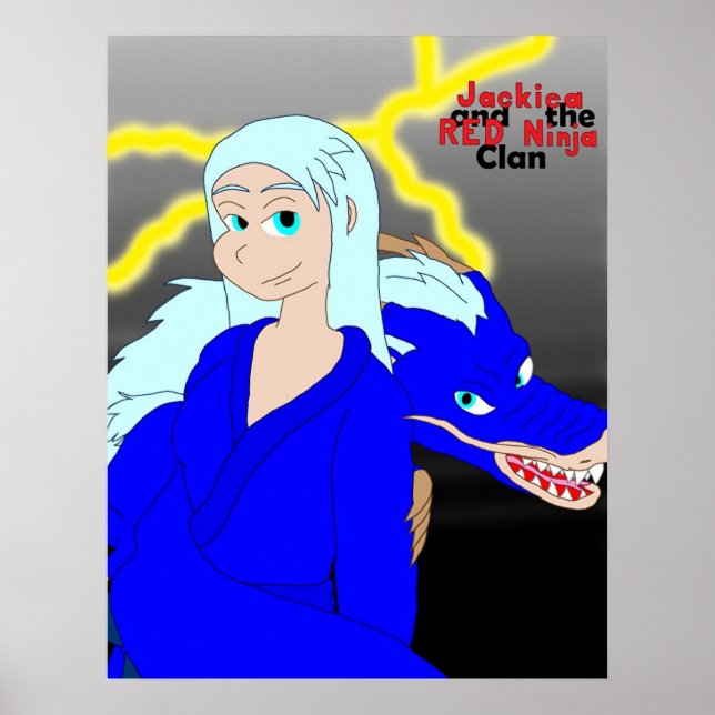 Poster Jackiea e o Clã 6 da Ninja RED (Frente)