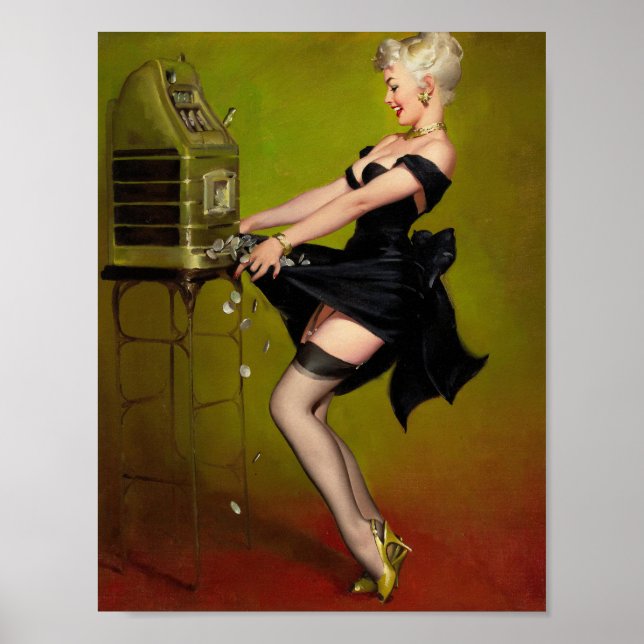 Poster Jackpot Woman Art Pinup (Frente)