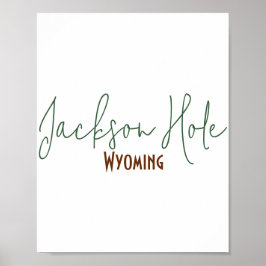 Poster Jackson Hole, Wyoming Souvenir