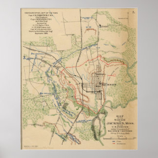 Poster Jackson, Mississippi 1863