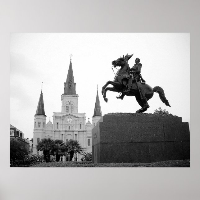 Poster Jackson Square, Nova Orleans, Louisiana (Frente)