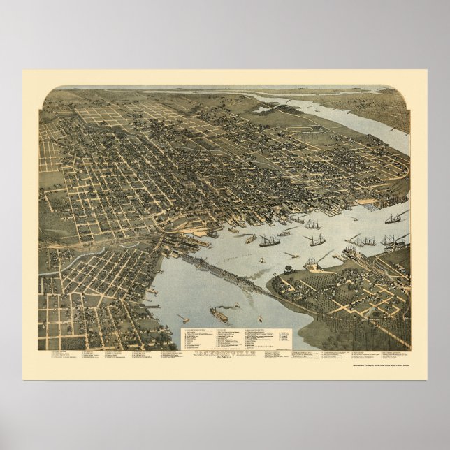 Póster Jacksonville, FL - 1893 (Frente)