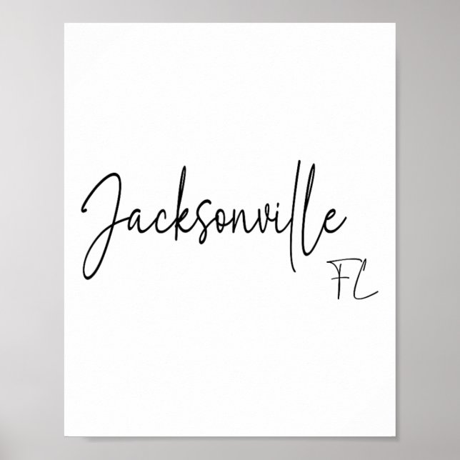 Poster Jacksonville Flórida Ca Retro  (Frente)