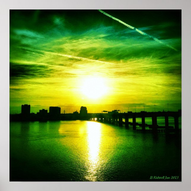 Poster Jacksonville Skylines (Frente)