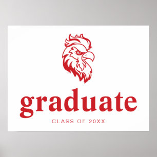 Poster Jacksonville State University Gamecocks Red Eagle