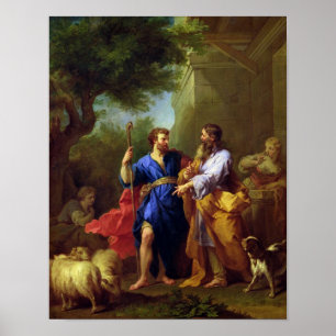 Póster Jacob e Laban, antes de 1737