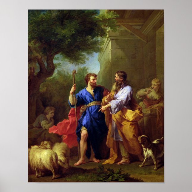 Póster Jacob e Laban, antes de 1737 (Frente)