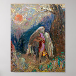 Poster Jacob e o Anjo Odilon Redon