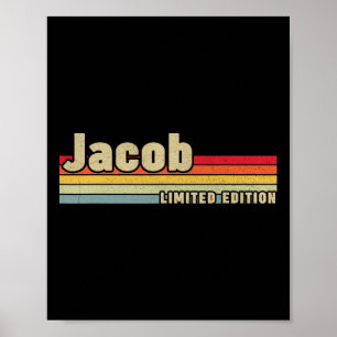 Poster Jacob Gift Name Personalizado Birthday Engraçado C