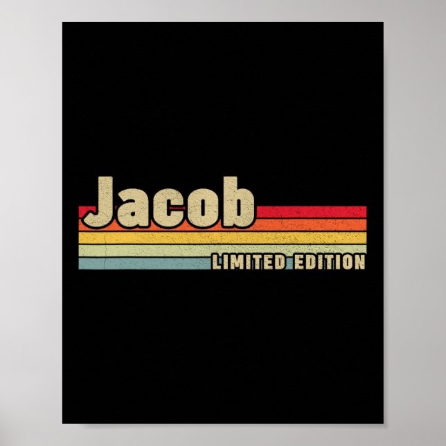 Poster Jacob Gift Name Personalizado Birthday Engraçado C (Frente)