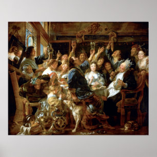 Poster Jacob Jordaens O Banquete do Rei Bean