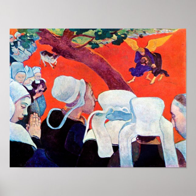 Poster Jacob Luta com o Anjo, Gauguin (Frente)