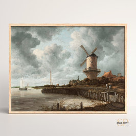 Poster Jacob van Ruisdael Windmill em Wijk bij Duurstede