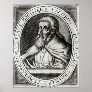 Poster Jacques de Molay Mestre dos Cavaleiros Templários