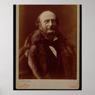 Póster Jacques Offenbach (1819-80), compositor alemão,