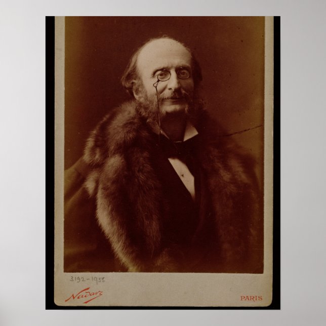 Póster Jacques Offenbach (1819-80), compositor alemão, po (Frente)