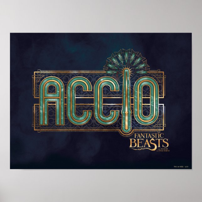 Poster Jade Art Deco ACCIO™ Spell Graphic (Frente)