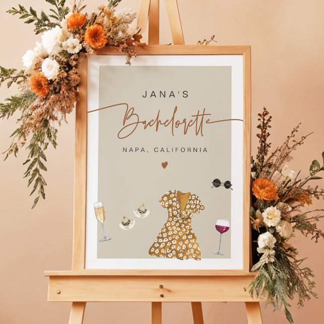 Poster JADE Bohemian Napa Vinícola Bachelorette (Criador carregado)