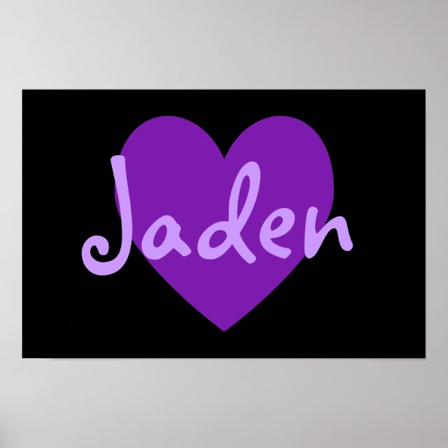 Póster Jaden em Roxo (Frente)