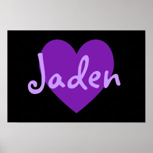 Póster Jaden no roxo