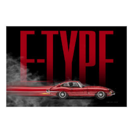 Póster Jag E-Type Coupe