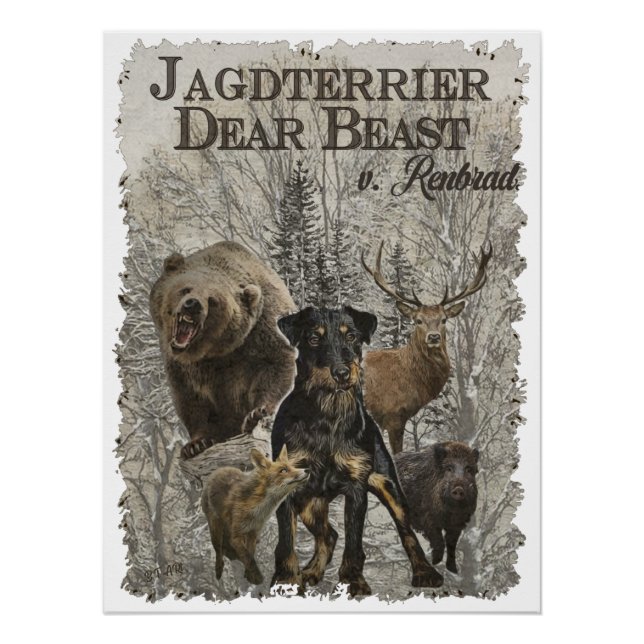 Póster Jagdterrier, Caro Beast v. Pho Paperweight Renbrad (Frente)