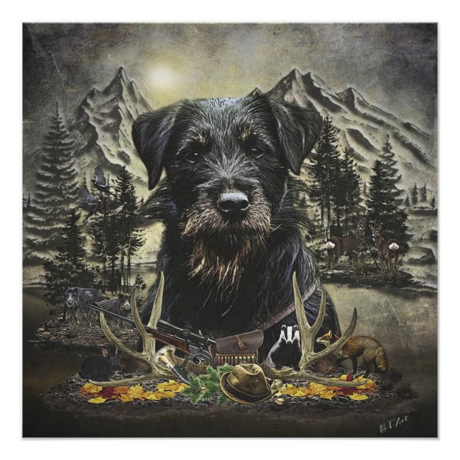 Póster Jagdterrier - versátil cão caçador (Frente)