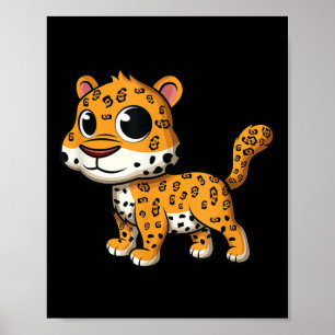 Poster Jaguar, Bebê Bonito - Teto De Gato Animal Selvagem
